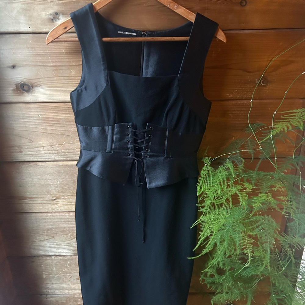 Charles Chang-Lima Black Corset Dress